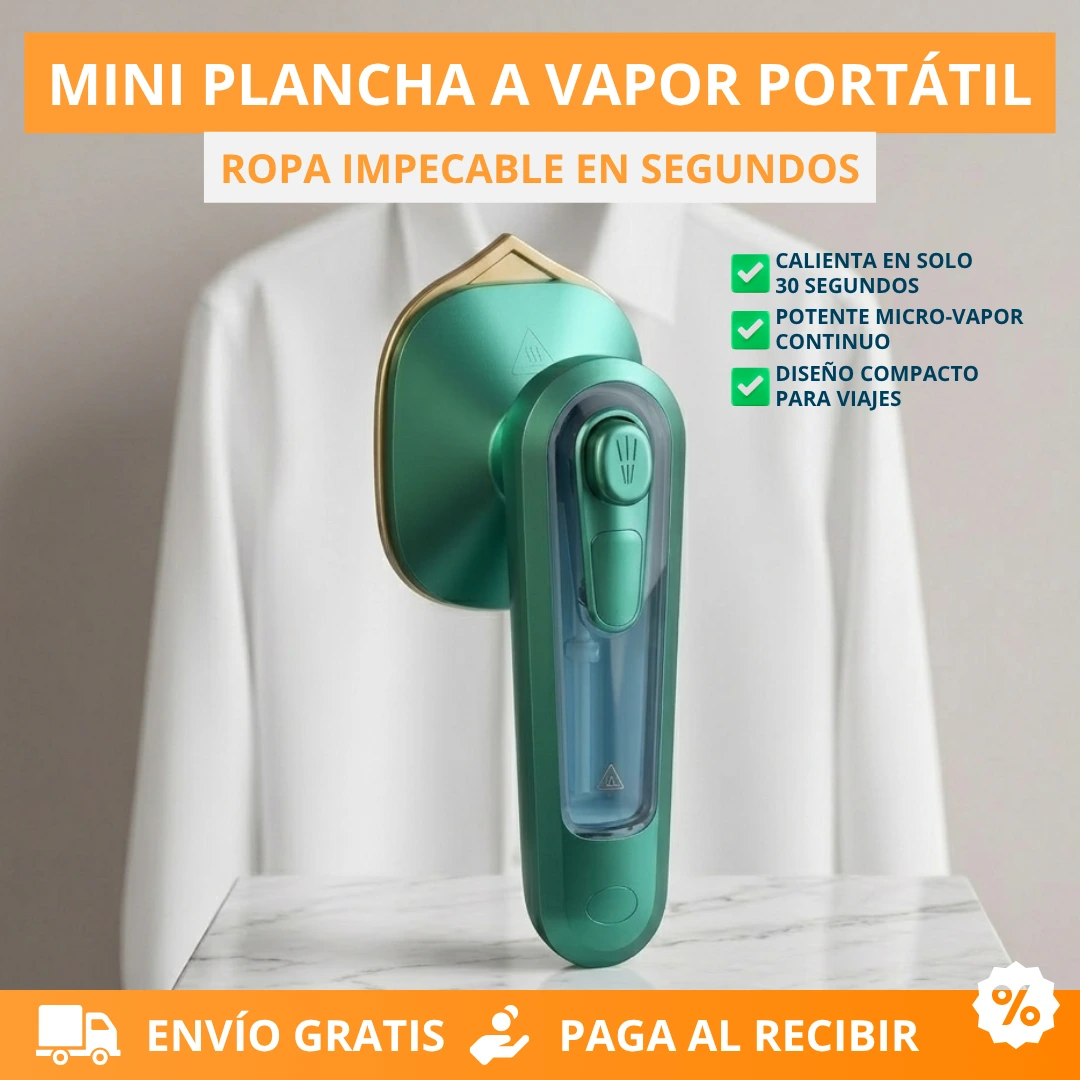 Plancha A Vapor Portatil De Mano oferta 2x1
